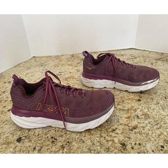 Hoka One One Shoes - Hoka Bondi 6 Sneakers Purple Material, Women's 7.5 (DAMAGED)